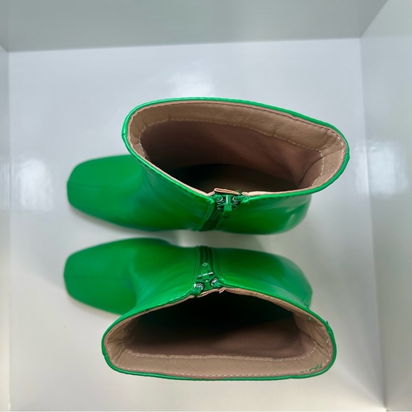 Women’s Streetwear Society Vibrant Green Heeled Boots, Size 6 - Picture 6 of 9